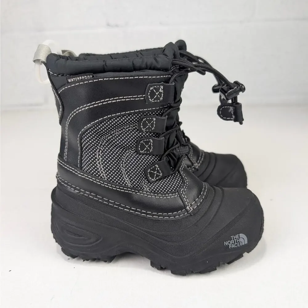 The North Face Youth 10 Alpenglow IV Black Snow Boots